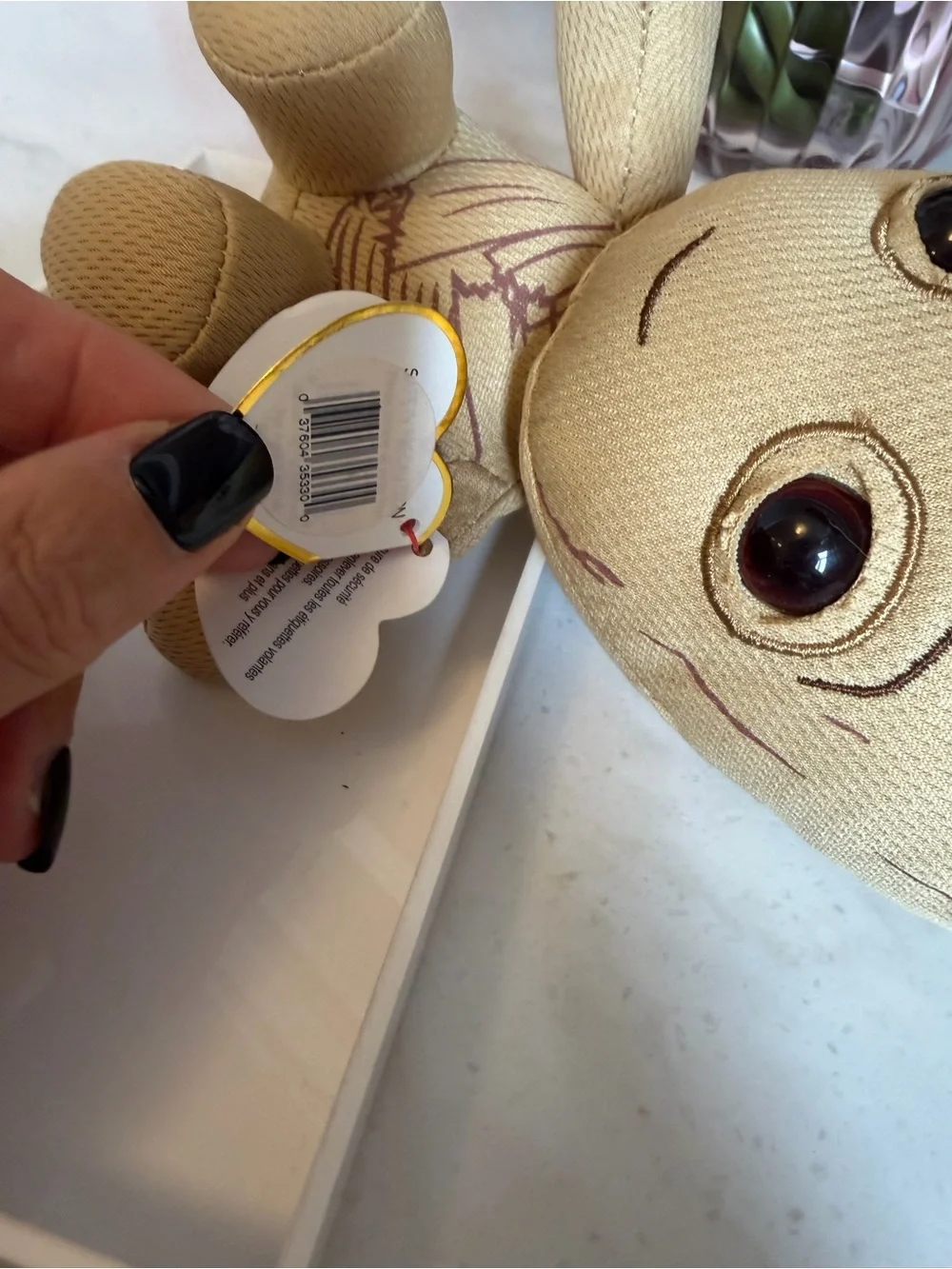 Ty Groot Beanie Baby Plush - Beige with Green Leaf